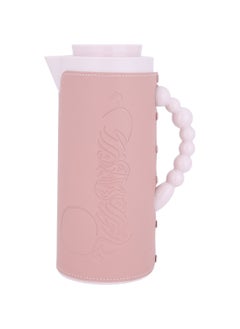 Buy Decorative Pink Leather Thermos 1 Liter in Saudi Arabia