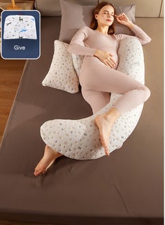 Buy Pregnancy Body Sleepling Pillow Maternity Pillow with Detachable and Adjustable Pillow Cover Support for Back Legs Belly in UAE