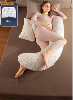 Buy Pregnancy Body Sleepling Pillow Maternity Pillow with Detachable and Adjustable Pillow Cover Support for Back Legs Belly in UAE