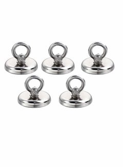Buy Super Strong Neodymium Fishing Magnets, 88lbs Pulling Force Rare Earth Magnet with Countersunk Hole Eyebolt, Dia 1.26 inch for Retrieving in River and Magnetic Fishing, 5 Pcs in Saudi Arabia