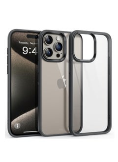 Buy Shockproof Designed with iPhone 15 Pro Max Case, (Drop Tested Military Grade Clear Slim Hard Back Phone Case, Phone Case, Gray in Egypt