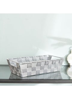 Buy Strap Textured Basket 8.5 x 16.5 x 32 cm in Saudi Arabia