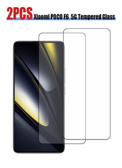 Buy 2 PCS Screen Protector for Xiaomi POCO F6 5G Tempered Glass Film with Easy Installation Tool, Ultra-clear, Shatterproof Anti-Scratch Film Screen Protector in Saudi Arabia