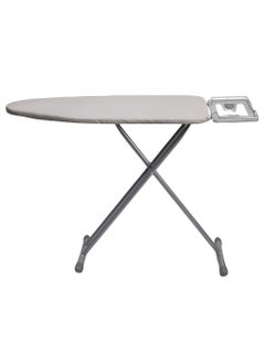 Buy ESSENTIALS 360® Ironing Board 110x30cm, Adjustable Height, Foldable with Slicone Paded Iron Rest, Heavy Duty 32mm and 25mm Metal Frame, Space-Saving for Home, Laundry Room, Dorm Use – Grey in UAE