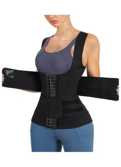 Buy Sauna Sweat Vest Workout Sweat for Women and Men,Waist Trainer Trimmer for Loss Weight in Saudi Arabia