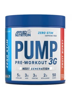 Buy Zero Stimulant Pump 3g Pre-Workout with Fruit Burst -50 Scoops in UAE