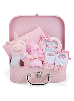 اشتري New Baby Girl Gifts - Includes 7 Newborn Girl Essentials for Newborn Baby Girl, Ideal Baby Shower Gifts for Girls Newborn and Christenings - Baby Girl Newborn Essentials Gift Basket في الامارات