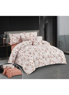 Buy Horse Comforter Set With Soft Silky Fabric Two Sides Floral Print 4 Pieces Single Size in Saudi Arabia