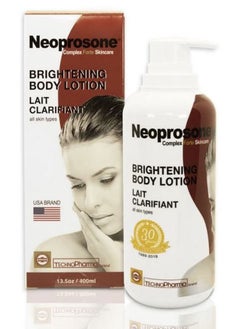 Buy Neoprosone, Lactic Acid Brightening Body Lotion | 13.5 Fl oz / 400ml | AHA Moisturizing Body Lotion for Women and Men | with Shea Butter & Glycerin in UAE