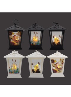 اشتري 6 قطع من مصابيح رمضان، فانوس رمضان، زينة رمضان، مصابيح زينة العيد، للاستخدام الداخلي والخارجي في الامارات
