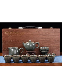 Buy Exquisite 9 PCS Ceramic Tea Pot Tea Cups Set with Beautiful Gift Box in UAE