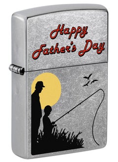 Buy Zippo CI418848 207 Father's Day Street Chrome Windproof Lighter in UAE