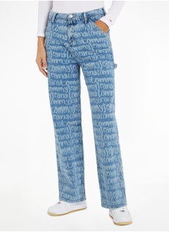 Buy High Waist Printed Jeans in UAE