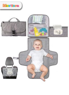 اشتري Portable Diaper Changing Pad, Portable Changing pad for Newborn Girl Boy Baby Changing Pad with Smart Wipes Pocket في الامارات