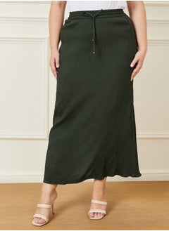 Buy Crinkle Textured Maxi Skirt in Saudi Arabia