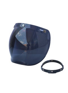 Buy Spot new motorcycle helmet bubble lens button helmets lens retro Harley sun visor Deep Tea in Saudi Arabia