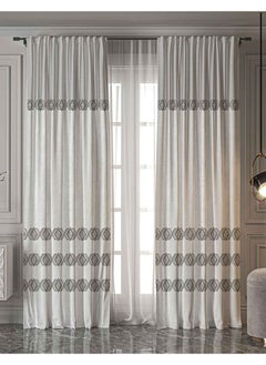 Buy Ready-Made Printed Curtain (Two Pieces Back Tape)  275x270x275 in Egypt