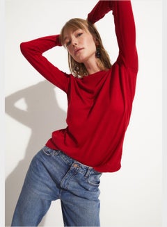 Buy Crew Neck Knitted Sweater in UAE