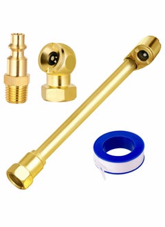 Buy 2 Way Connection Heavy Duty Air Chuck Set-1/4 Inch Female NPT Closed Ball tire Chuck, Dual Head and Standard Male Quick Plug, Tire Fill Kit for Inflator Gauge Compressor in Saudi Arabia