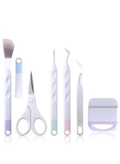 Buy 6-Piece Craft Vinyl Tools Set, Hook Scraper Spatula Tweezers Scissors for Die-Cutting Cardstock Scrapbooking DIY Silhouette Embossing Lettering in Saudi Arabia