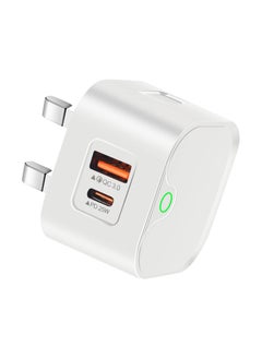 اشتري 25W USB C Charger，Necomi 2 Ports QC3.0 and PD25W Fast Charging Plug，for iPhone 15/15 Pro/Max/Plus /14/13/12/Galaxy S23/S22/S21/S21/Note/20/10/S10/S9/Google Pixel,for iPad Pro Air Mini في السعودية