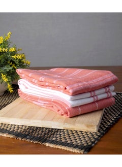 اشتري 3-Piece Multi Purpose Fabric Highly Absorbent Quick Dry Kitchen For Every Day Cleaning Towel Set 45x70 cm في الامارات