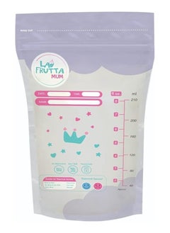 Buy La Fruta Premium Breastmilk Storage Bags, 25 210ml Bags, Pre-Sterilized and Leakproof, Freezer Safe, Double Zipper Lock in Egypt