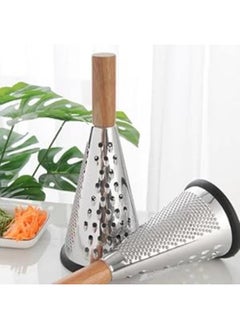 اشتري 1 Piece Conical Grater Wood Handle Grater 3 Different Blades Very Sharp في مصر