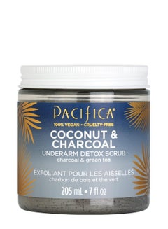 Buy Pacifica beauty coconut and charcoal underarm detox body scrub for natural deodorant users aluminum free safe for sensitive skin vegan & cruelty free 205 ml in UAE