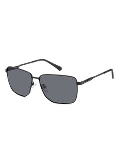 اشتري Men's Polarized Rectangular Shape Stainless Steel Sunglasses Pld 2143/G/S/X Grey 47 - Lens Size: 46.5 Mm - Black في السعودية