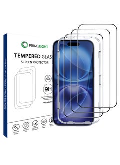 Buy [3 PACK] iPhone 16 Plus Screen Protector 6.1 Inch Display Ultra Thin 9H Hardness Tempered Glass iPhone 16 Easy to Install HD Screen in Saudi Arabia