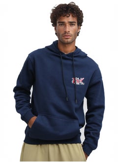 Buy Regular Fit Casual Hoodie With Front And Back Print in Egypt