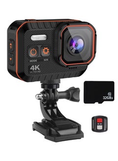Buy Action Camera Ultra HD 4K Sport Camera Remote Control 2 inch 1080P Screen Waterproof + 32GB TF Card in UAE