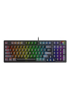 Buy ATOM96 MK890 Gaming Keyboard RGB Mechanical – Blue Switch  – Full Size Form Factor – Double Injection Keycaps – 10 Lighting Effects – Full Keys Anti-Ghosting – Volume Knob in Egypt