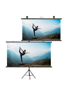 Buy Projector Screen 4:3 Video Projection Screen Wall-Mountable and Stand-Compatible for Home Theater Office Movies in UAE