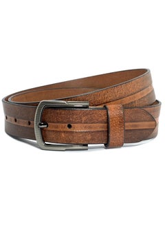 Buy Classic Milano Genuine Leather Belt Men Casual Belt for men Mens belt 40MM 14904 (Tan) by Milano Leather in UAE