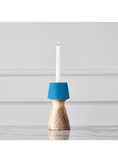 Buy Splendid Wooden Painted Candle Holder 10 x 20 x 10 cm in Saudi Arabia