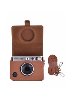 اشتري Case for Fuji Mini EVO ,Camera Case Compatible for Fuji Mini EVO Camera with Adjustable Shoulder Strap in Brown Lychee Texture Horizontal Style في السعودية