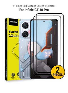 Buy 2 Pieces Edge to Edge Full Surface Screen Protector For Infinix GT 10 Pro Black/Clear in Saudi Arabia