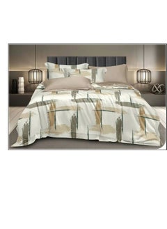 Buy Petals and Floral Designs Single-Size Duvet Cover Set, Multicolour -160x210cm, Fitted sheets size (120x200)+30cm Cotton+Polyester in UAE