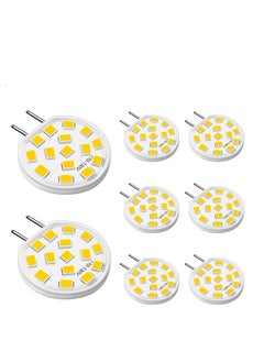 Buy 8 Pack G8 LED Bulb Dimmable Disc Puck Light Bulbs Halogen Bulb Equivalent Warm White for Under Counter Kitchen Lighting Under Cabinet Light in Saudi Arabia