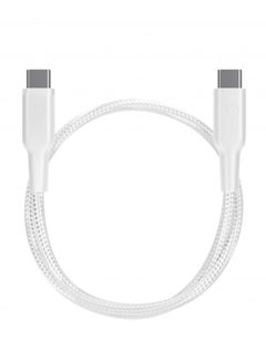 Buy Powerology Braided Cable with USB-C To USB-C Data Transfer and Fast Charging - Black in UAE