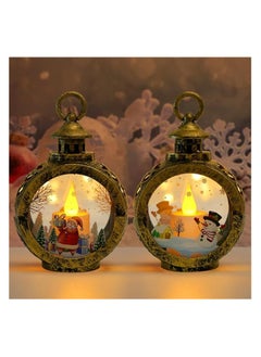 Buy Christmas Lantern, Pack Of 2 Christmas Decoration Illuminated Lantern Christmas, Vintage Christmas Decoration Lantern, Christmas Decoration Lantern, Flameless Christmas Candles, For Christmas in Egypt