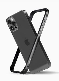 Buy RAEGR iPhone 15 Pro Case | Anodized Aluminum Bumper | Supports Mag-Safe Wireless Charging | Edge Armor Protective Minimal Case Designed for iPhone 15 Pro (6.1-Inch) (2023) - Black RG10511 in UAE