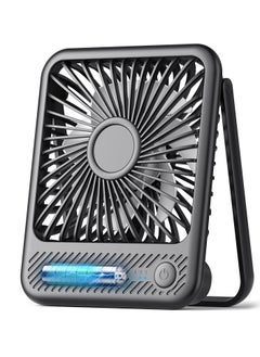 Buy Desk Fan, Ultra Quiet 2.5, 11h Battery Operated Small USB Fan with Strong Wind, 180 Tilt Folding and 3 Speeds Adjustable, Battery Powered Mini Personal Fan for Office Bedroom Desktop in UAE