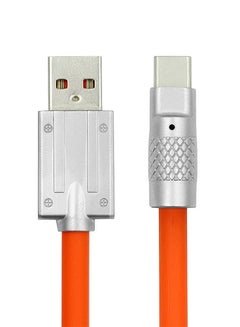 Buy Liquid Silicone Data CableType C Fast Charging Wire With the 480Mbps Transfer Speed | 120W USB Cable for Phone Data Cable, Fast Charging, Stable Transfer Cable Orange1M in Saudi Arabia