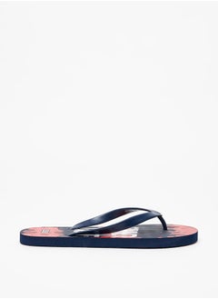 اشتري Men's Slogan Print Slip-On Thong Slippers في الامارات