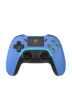 Buy Blue  Wireless Controller Compatible with PS4/PS4 Pro/PS4 Slim/PC/iOS 13.4/Android 10, Gaming Controller with Touchpad, Motion Sensor, Speaker, Headphone Jack, LED and Back Button in UAE