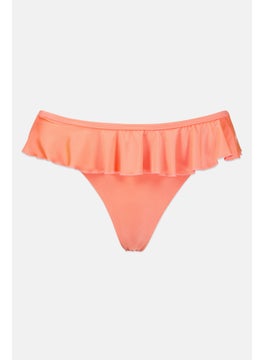 Buy Women Plain Bikini Bottom, Orange in UAE