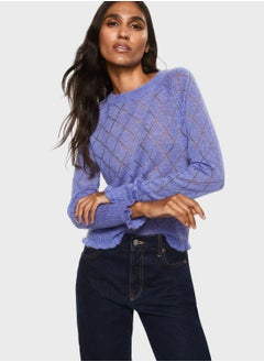 Buy Openwork Knitted Sweater in Saudi Arabia